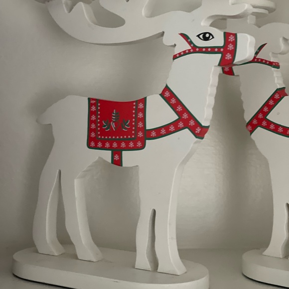 Set of 2 PartyLite Alpine Chalet Reindeer Tealight Holder P9798 Christmas Rare! - Picture 3 of 6